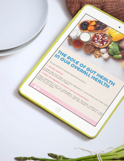 Gut health article on ipad